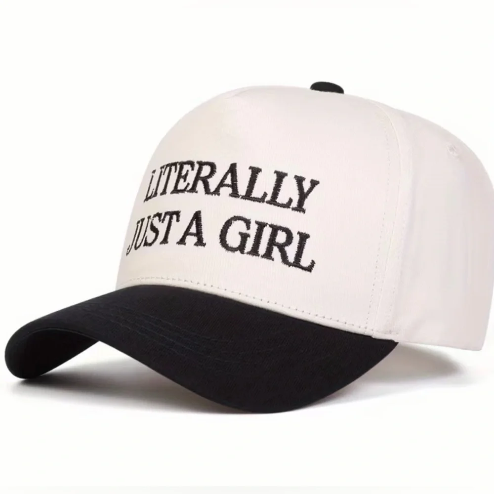Literally Just a Girl Black & White Trucker Baseball Hat